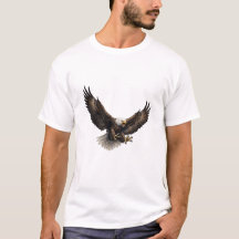 Camiseta Gráfica Águia Americana Majestosa