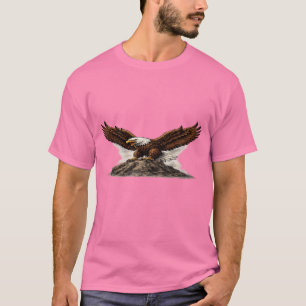 Camiseta Gráfica Águia Americana Majestosa na Roch