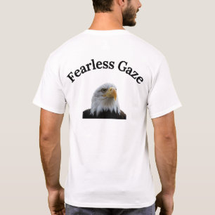 Camiseta Gráfica Águia Americana Olhar Sem Medo