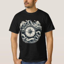Camiseta Gráfica Aventura Segue Teu Compasso Norte