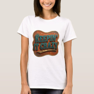 Camiseta Gráfica Azul Ousado MANTENDO A LOUCURA