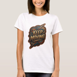 Camiseta Gráfica Beautiful Gold KEEP MOVING