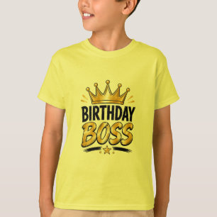 Camiseta Gráfica Birthday Boss para Adolescentes  