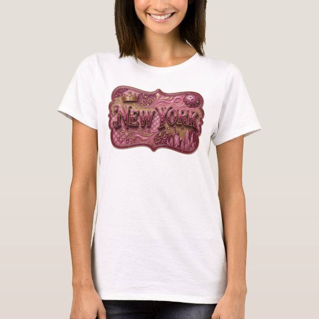 Camiseta Gráfica Bold Gold NEW YORK (Frente)