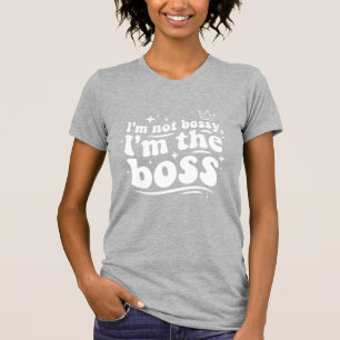 Camiseta Gráfica Boss Lady Camisa com Citação Engr