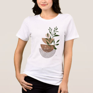 Camiseta Gráfica Botânica Boho Moderna