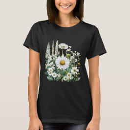 Camiseta Gráfica Botânica de Flor Silvestre