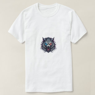 Camiseta Gráfica Cabeça de Lobo Streetwear Fanta