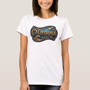 Camiseta Gráfica CALIFÓRNIA Laranja Esbelta