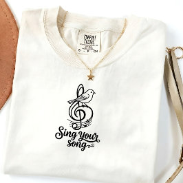 Camiseta Gráfica Cantar Sua Canção Unisex Vintage