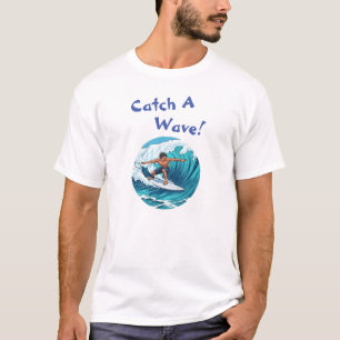 Camiseta Gráfica Catch-A-Wave Surfer