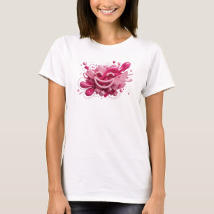 Camiseta Gráfica Catchy Pink HAPPY FACE