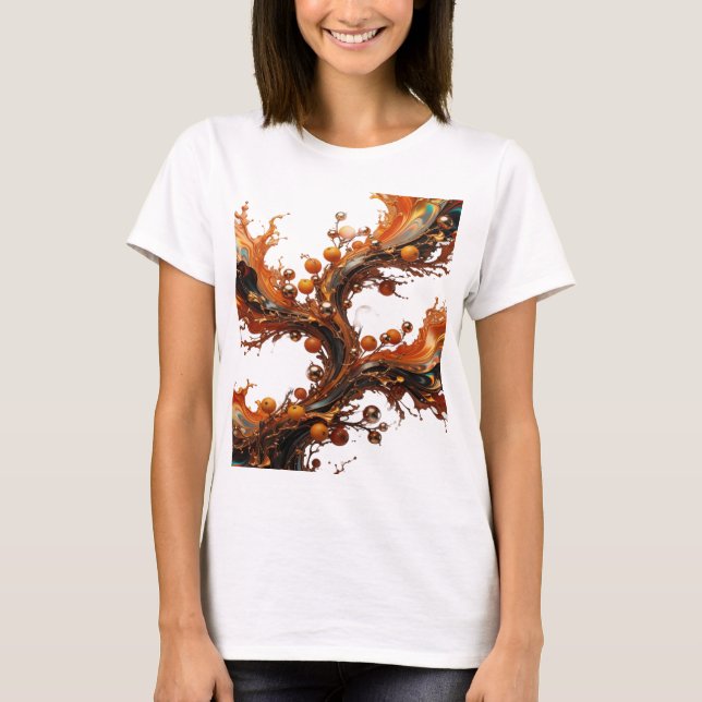 Camiseta Gráfica Catchy Silver LARANJA SUCO SPLASH (Frente)
