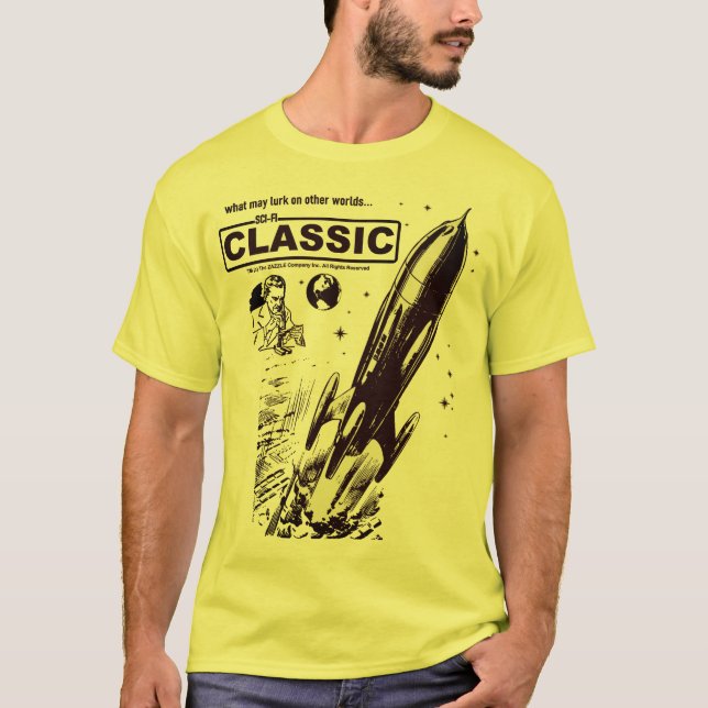 Camiseta Gráfica Clássica de Ficção Científica dos (Frente)