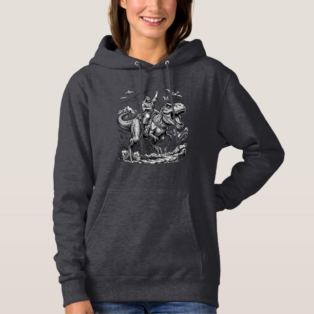 Camiseta Gráfica com Cavaleiro de Dinossauro em Es (Frente)