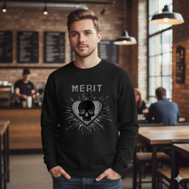 Camiseta Gráfica com Caveira e Coração em Estilo G