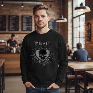 Camiseta Gráfica com Caveira e Coração em Estilo G