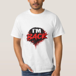 Camiseta Gráfica com Declaração Negrita 'Estou de