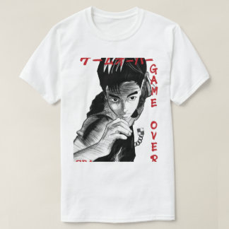 Camiseta Gráfica com Desenho de Gamer no Estilo Ma