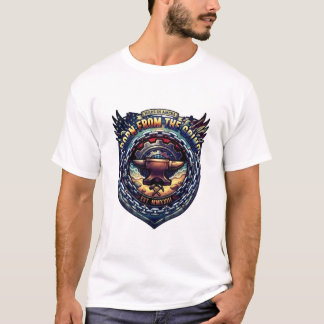 Camiseta Gráfica com Emblema Industrial de Ferreir