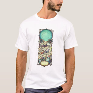 Camiseta Gráfica com Emblema Ornamentado Místico –