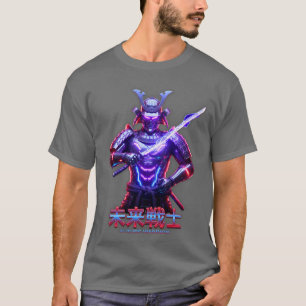 Camiseta Gráfica com Espada de Samurai Cyberpunk