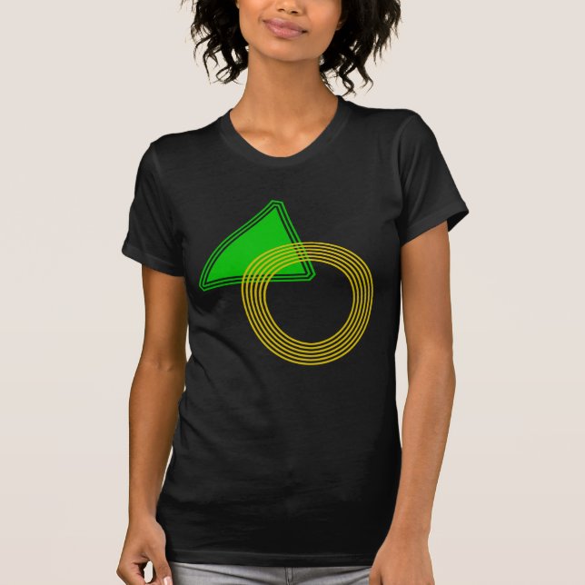 Camiseta Gráfica com Estampa Geométrica de Formas  (Frente)