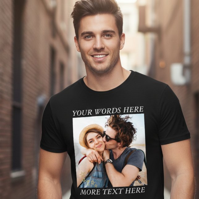 Camiseta Gráfica com Foto Personalizada e Texto (Criador carregado)