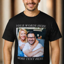 Camiseta Gráfica com Foto Personalizada e Texto