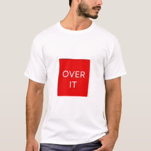 Camiseta Gráfica com Frase "ACABEI COM ISSO"