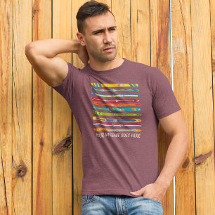 Camiseta Gráfica com Mensagem Personalizada e Esqu
