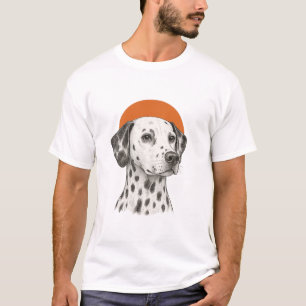 Camiseta Gráfica com Retrato de Dálmata