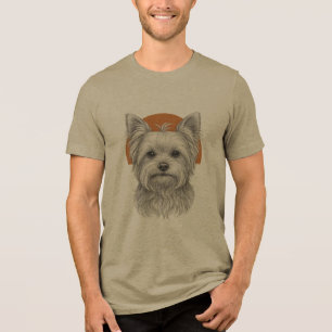 Camiseta Gráfica com Retrato de Yorkshire Terrier