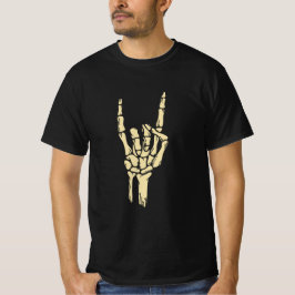 Camiseta Gráfica com Sinal de Rock On da Mão Esque