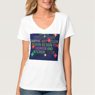 Camiseta Gráfica Contemporânea Simples