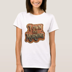 Camiseta Gráfica Cool Gold EU POSSUO A MANHÃ