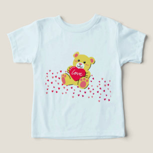 Camiseta Gráfica Coração de São Valentão para Bebê