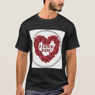Camiseta Gráfica Coração Eu Te Amo