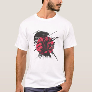Camiseta Gráfica Crimson Sun Warrior