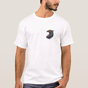 Camiseta Gráfica da Cabeça de Águia Majestosa - Pá