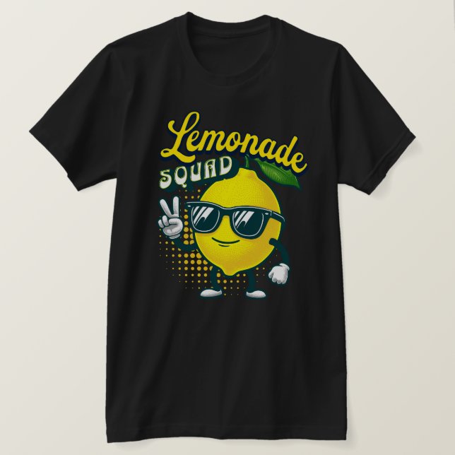 Camiseta Gráfica da Equipe Divertida de Limonada F (Frente do Design)