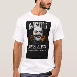 Camiseta Gráfica da Evolução do Gângster