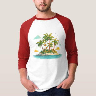 Camiseta Gráfica da Ilha de Palma Tropical – Relax