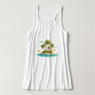 Camiseta Gráfica da Ilha de Palma Tropical – Relax
