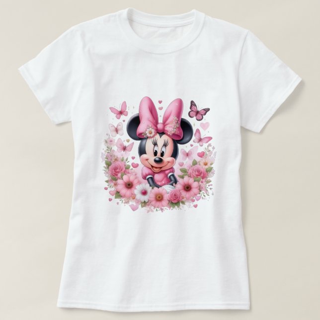 Camiseta Gráfica da Minnie Mouse Fofa (Frente do Design)