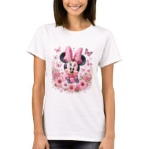 Camiseta Gráfica da Minnie Mouse Fofa