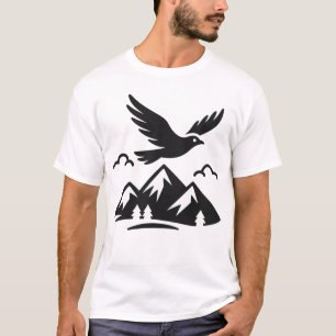 Camiseta gráfica da montanha da águia