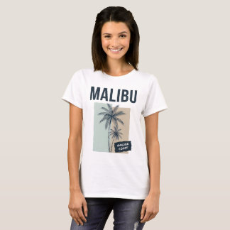 Camiseta Gráfica da Praia de Palmeira de Malibu Ca