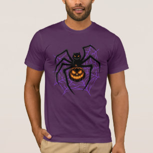 Camiseta Gráfica de Abóbora de Halloween Assustado