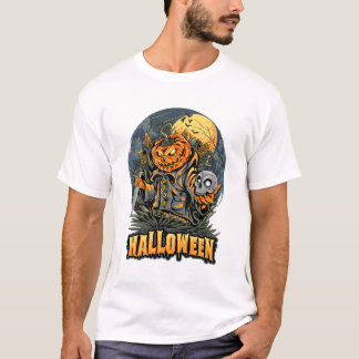 Camiseta Gráfica de Abóbora do Halloween